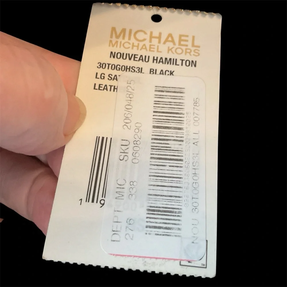 Michael Kors Nouveau Hamilton black leather Satchel, NWT - Picture 7 of 8